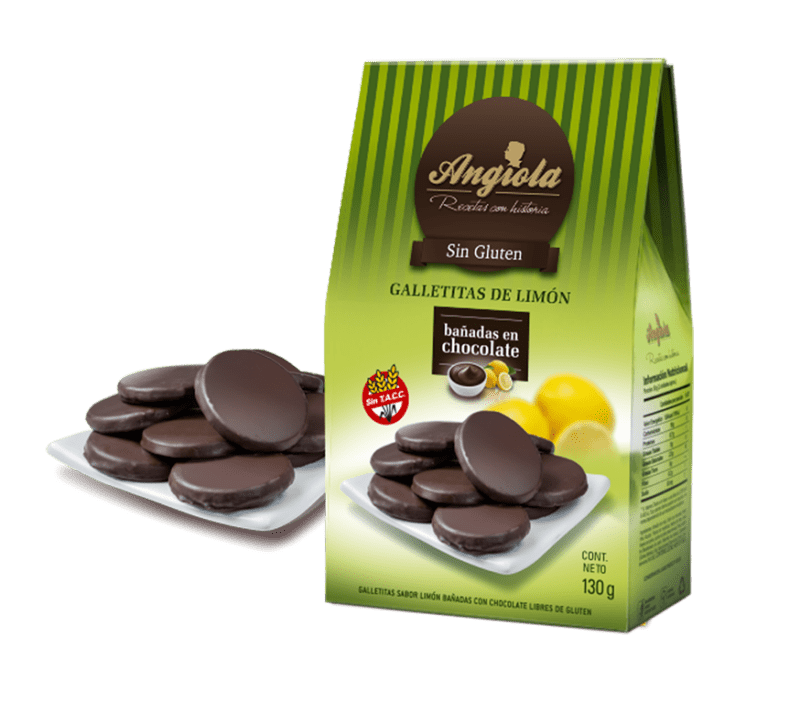 ANGIOLA - Galletas bañadas de limón (Sin Tacc) x 12 un.