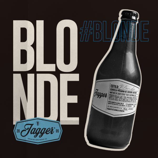 JAGGER - (M) Cerveza Blonde 500cc - Pack x 12u.