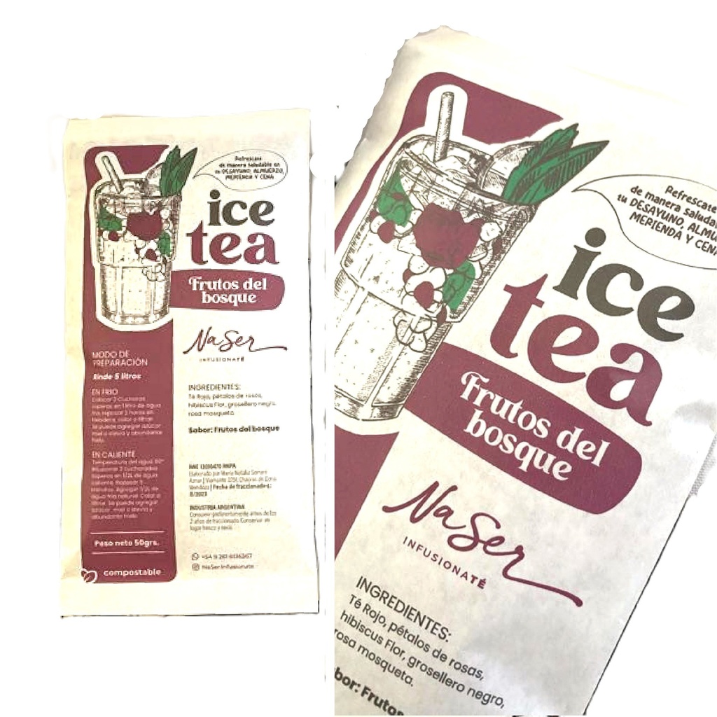 NASER - Ice Tea Frutos del bosque x 50gr - pack x 10 un.