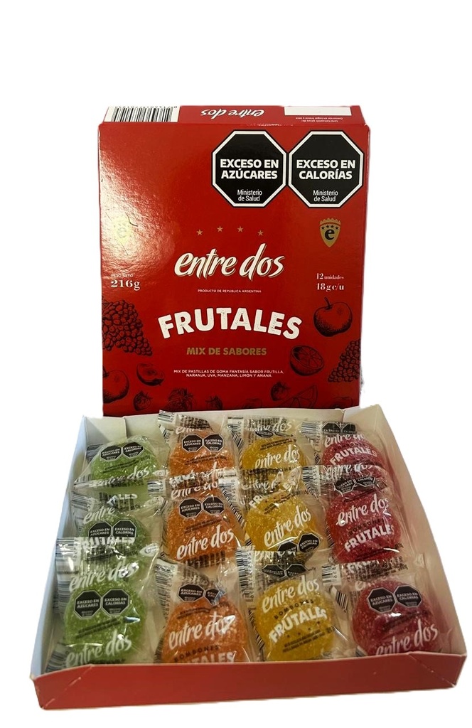 ENTRE DOS - Bombon Fruta estuche x 12 un. (Caja x 25 est.)