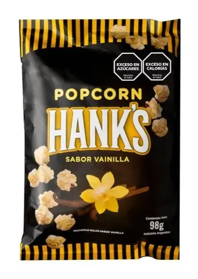 HANKS - Popcorn Vainilla 98 gs x 10 un.