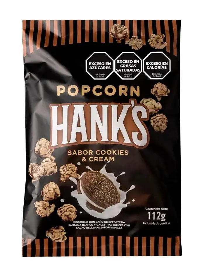 HANKS - Popcorn Cookies and Cream 112 gs x 10 un.