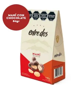 Entre Dos - Mani con Choc. estuche x 80 gr - Caja x 24 un