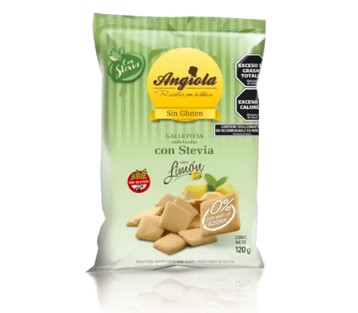 ANGIOLA - Galletas sabor limón (Sin Tacc) - s/Azúcar x 12 un.