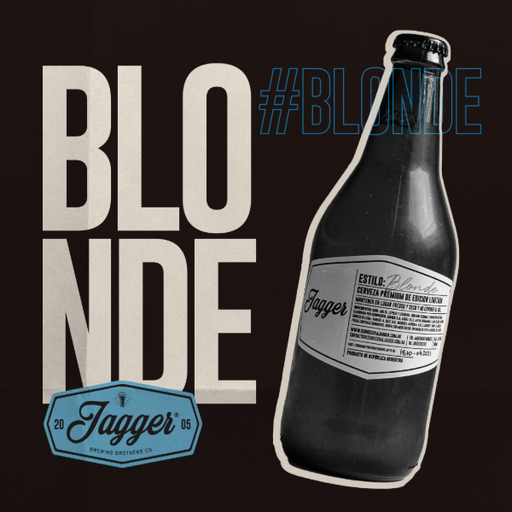 JAGGER - (M) Cerveza Blonde 500cc - Pack x 12u.