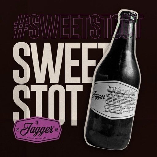 JAGGER - (M) Cerveza Sweet Stout 500cc - Pack x 12u.