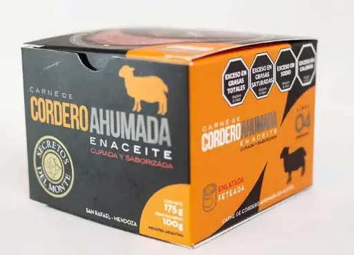 SECRETOS DEL MONTE - Cordero Ahumado en Aceite 175 gs - Pack x 6u.
