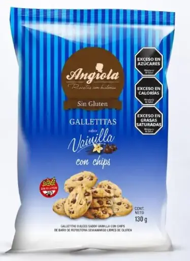 ANGIOLA - Galletitas c/Chips de Chocolate (Sin Tacc) x 12 un.