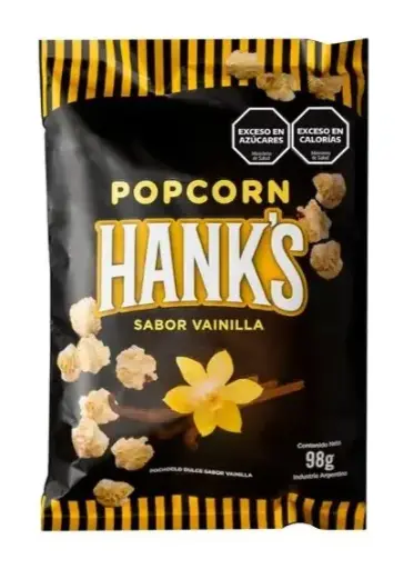 HANKS - Popcorn Vainilla 98 gs x 10 un.
