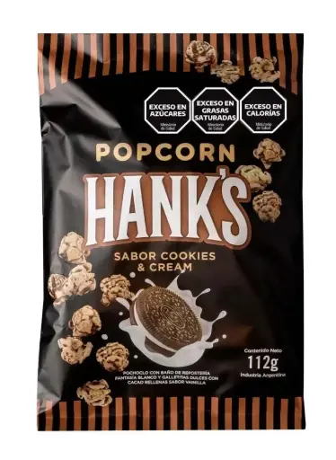 HANKS - Popcorn Cookies and Cream 112 gs x 10 un.